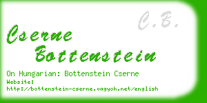 cserne bottenstein business card